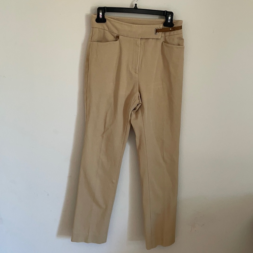 Lauren Ralph Lauren Beige Pants Side Belt